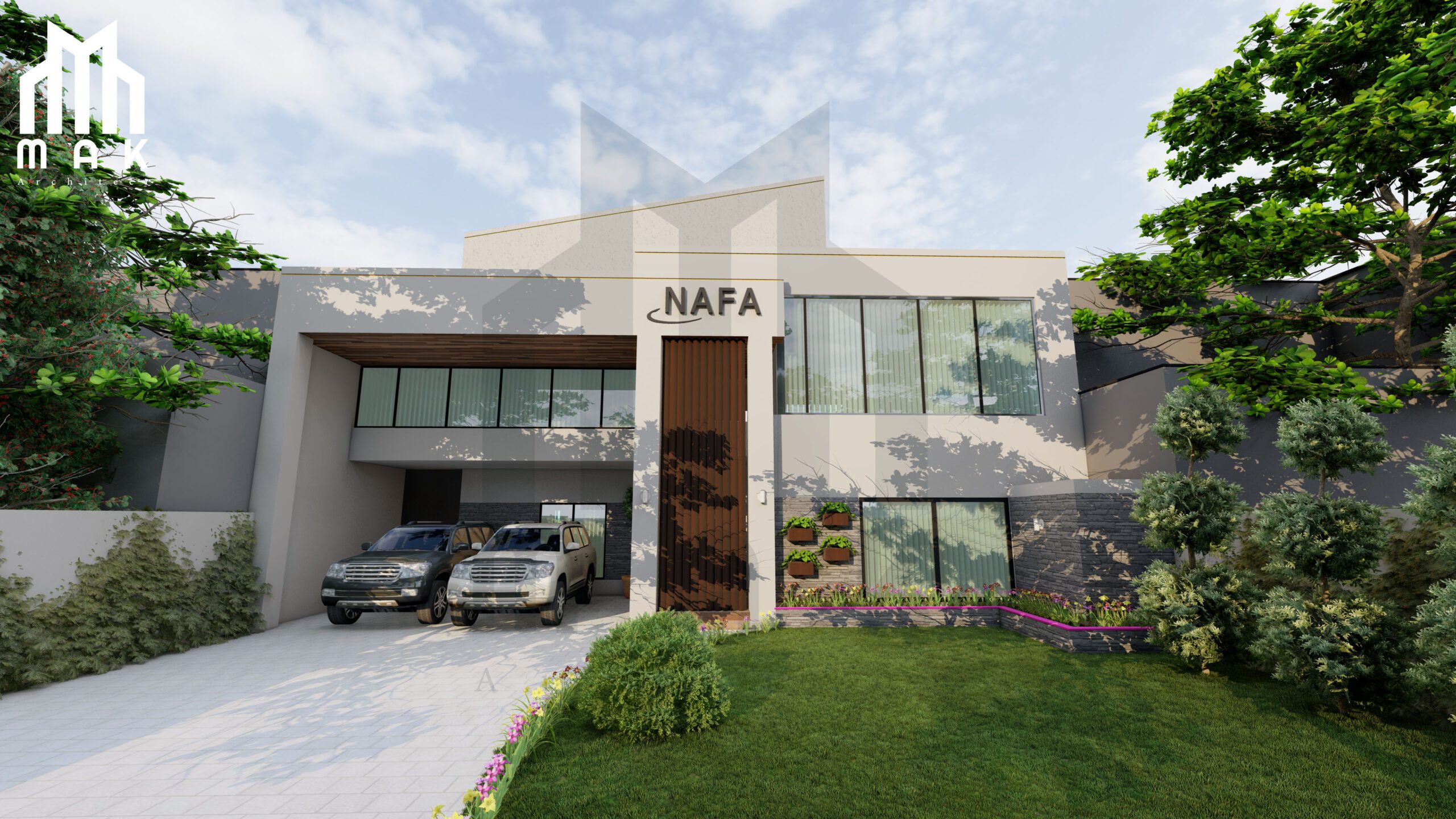 MAK Architects designed a bank that reflects the modern and sleek lines of contemporary architecture. The building's minimalist design focuses on functionality and simplicity, using clean lines and a neutral color palette to create a timeless look.